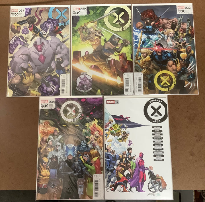 Lot of 11 X-Men (2021) Marvel Comics #25-#35 (#700) Complete Fall of X Storyline Set [Fall of X] <OXL-02>