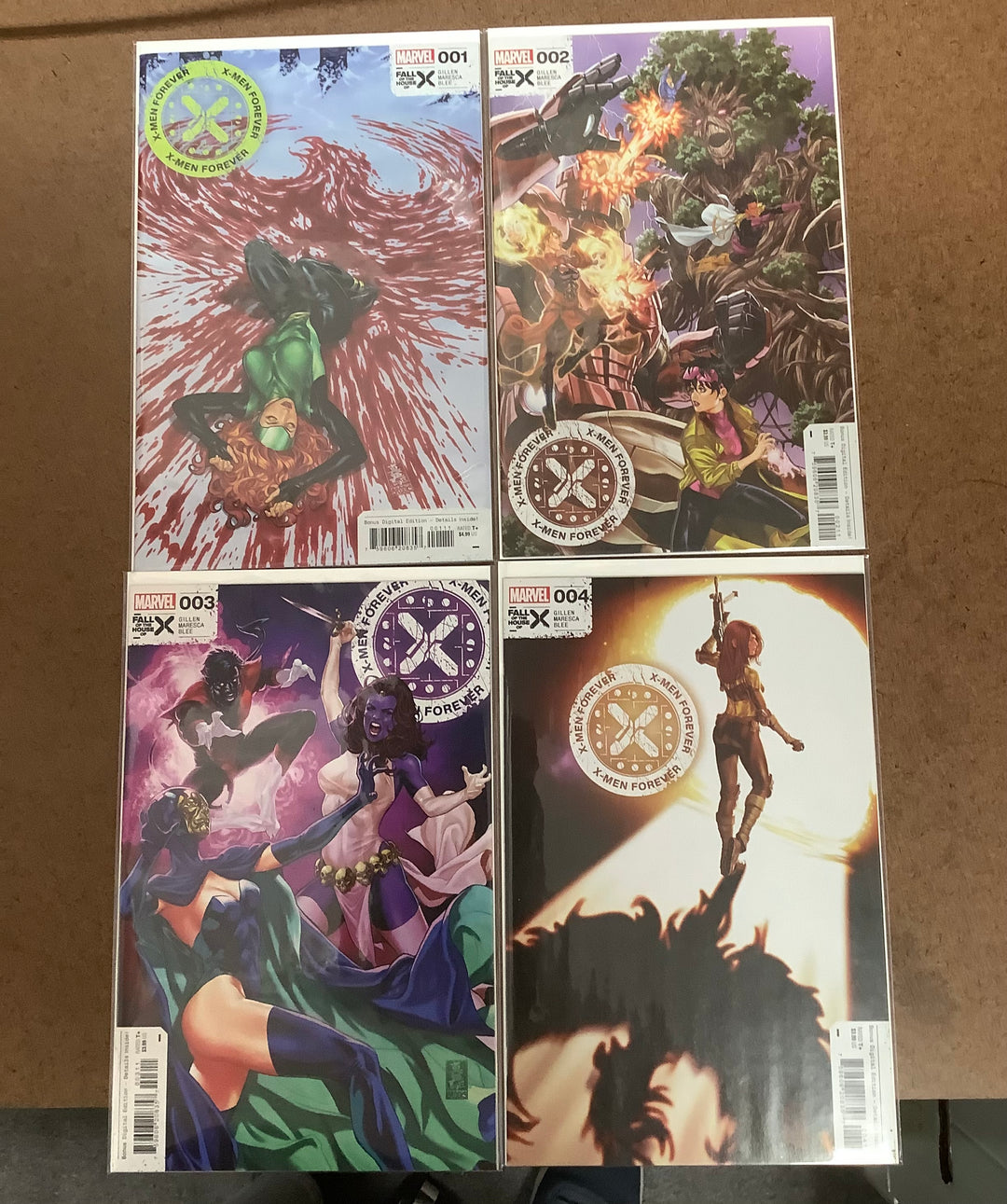 Lot of 4 X-Men: Forever (2024) Marvel Comics #1-#4 Complete Set [Fall of X] <OXL-02>