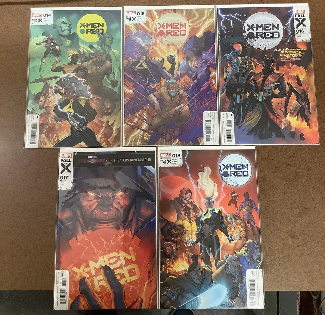 Lot of 5 X-Men Red (2022) Marvel Comics #14-#18 Complete Fall of X Storyline Set [Fall of X] <OXL-02>