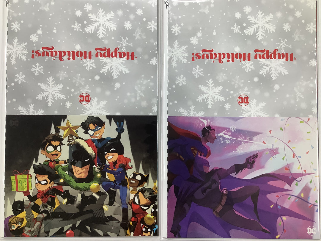 Lot of 7 DC Comics 2024 Happy Holiday Cards Variant Complete Set <OXL-03>