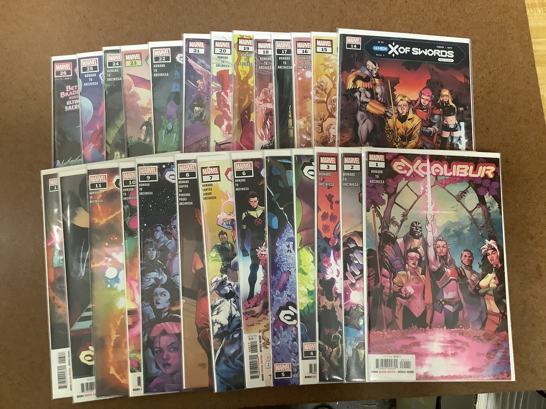 Lot of 26 Excalibur (2019) by Tini Howard Marvel Comics Complete Run Set <OXL-04>