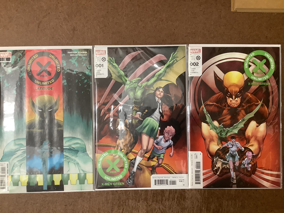 Lot of 3 X-Men Unlimited Marvel Comics Latitude #1 + Green #1-#2 Complete Storyline Set <OXL-03>