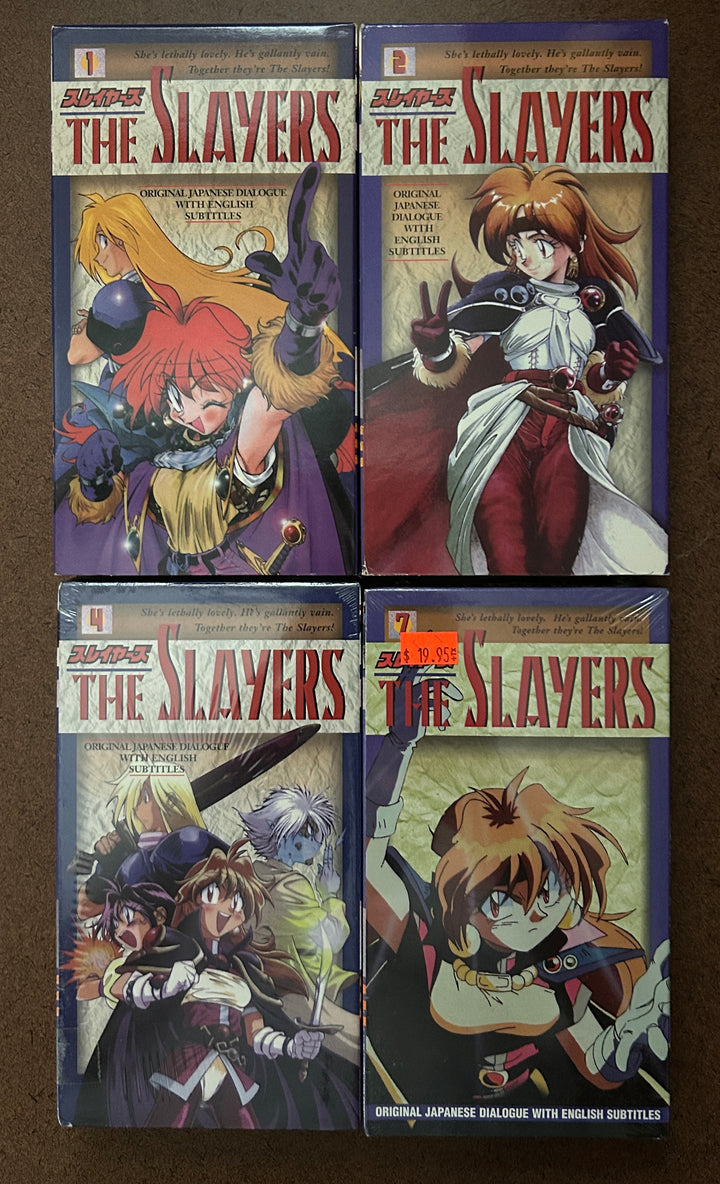 Slayers Vol. 1, 2, 4, 7 (VHS; Software Sculptors) <CONSIGNMENT>