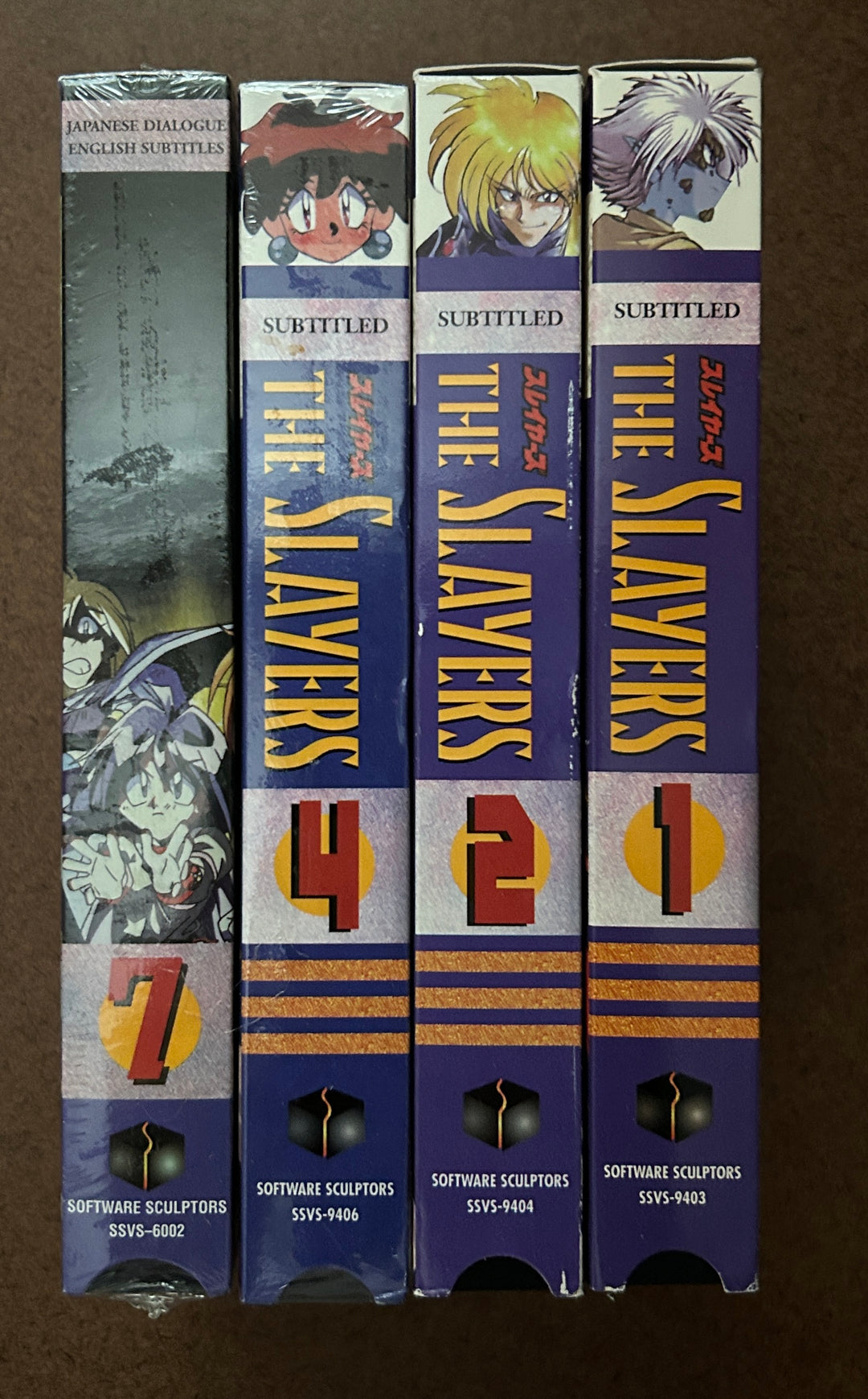 Slayers Vol. 1, 2, 4, 7 (VHS; Software Sculptors) <CONSIGNMENT>