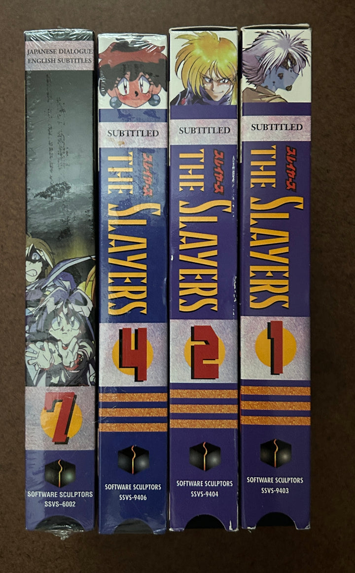Slayers Vol. 1, 2, 4, 7 (VHS; Software Sculptors) <CONSIGNMENT>