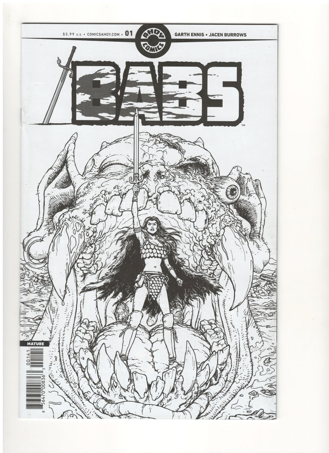 Babs #1 (Of 6) Cover D (1:4) Chris Burnham Line Art Variant (Mature)