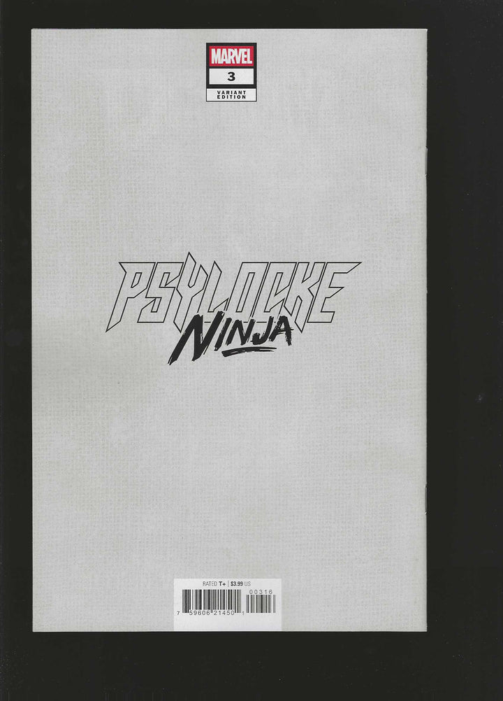 Psylocke Ninja #3 Variant (1:50) Aka Psylocke Full Art Virgin Edition