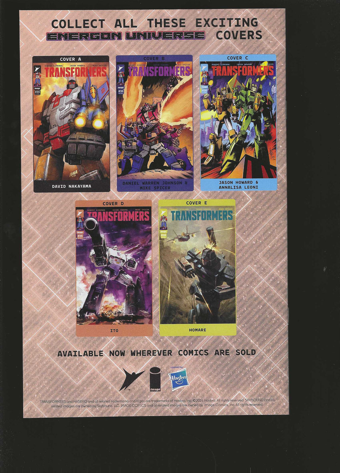 Transformers (2023) #36 Cover D (1:25) Ito Variant