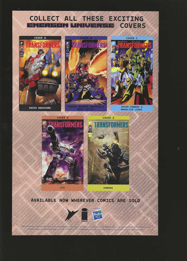 Transformers (2023) #36 Cover E (1:50) Homare Variant