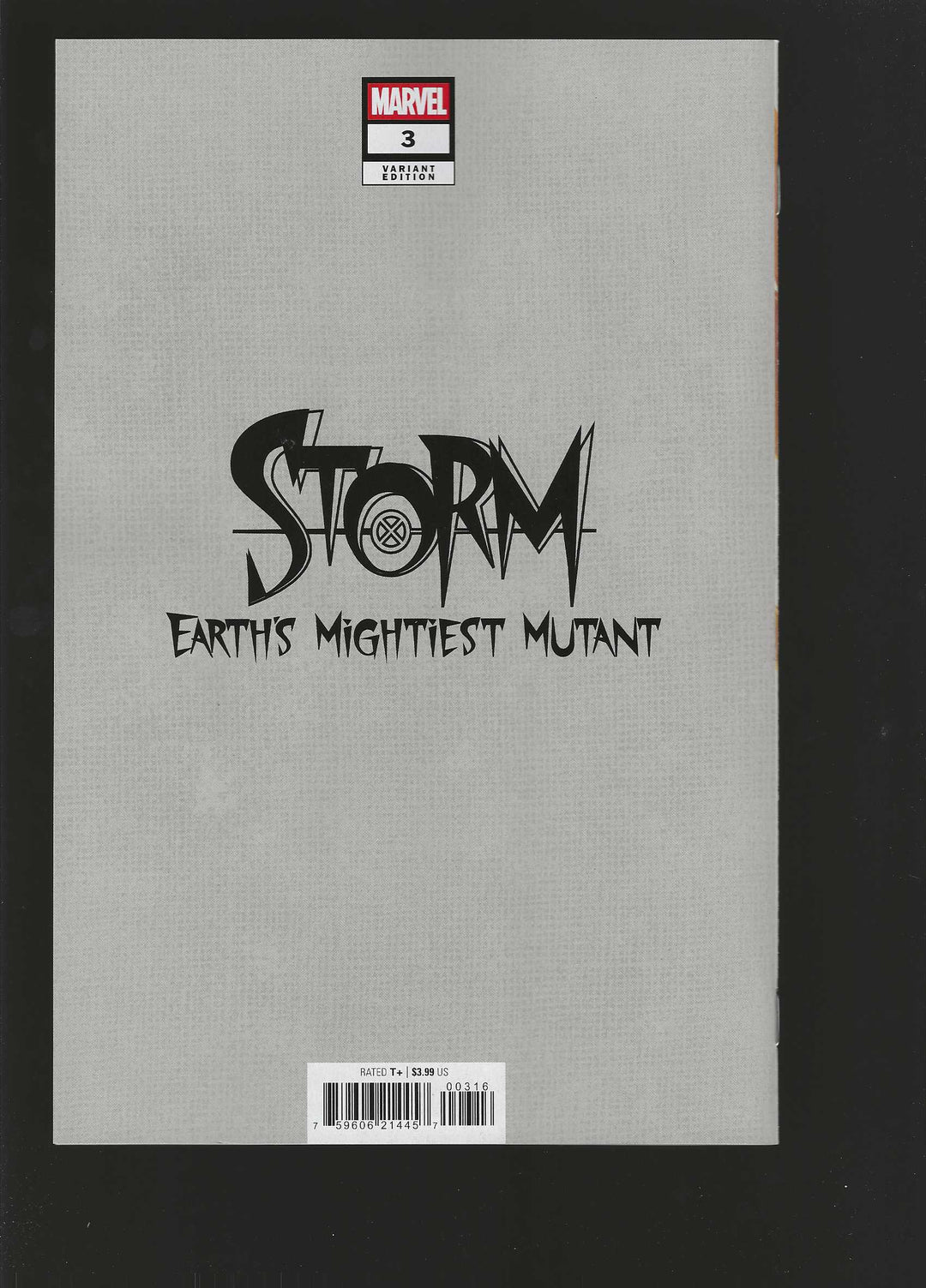 Storm Earth's Mightiest Mutant #3 Variant (1:50) Ben Oliver Storm Full Art Virgin Edition