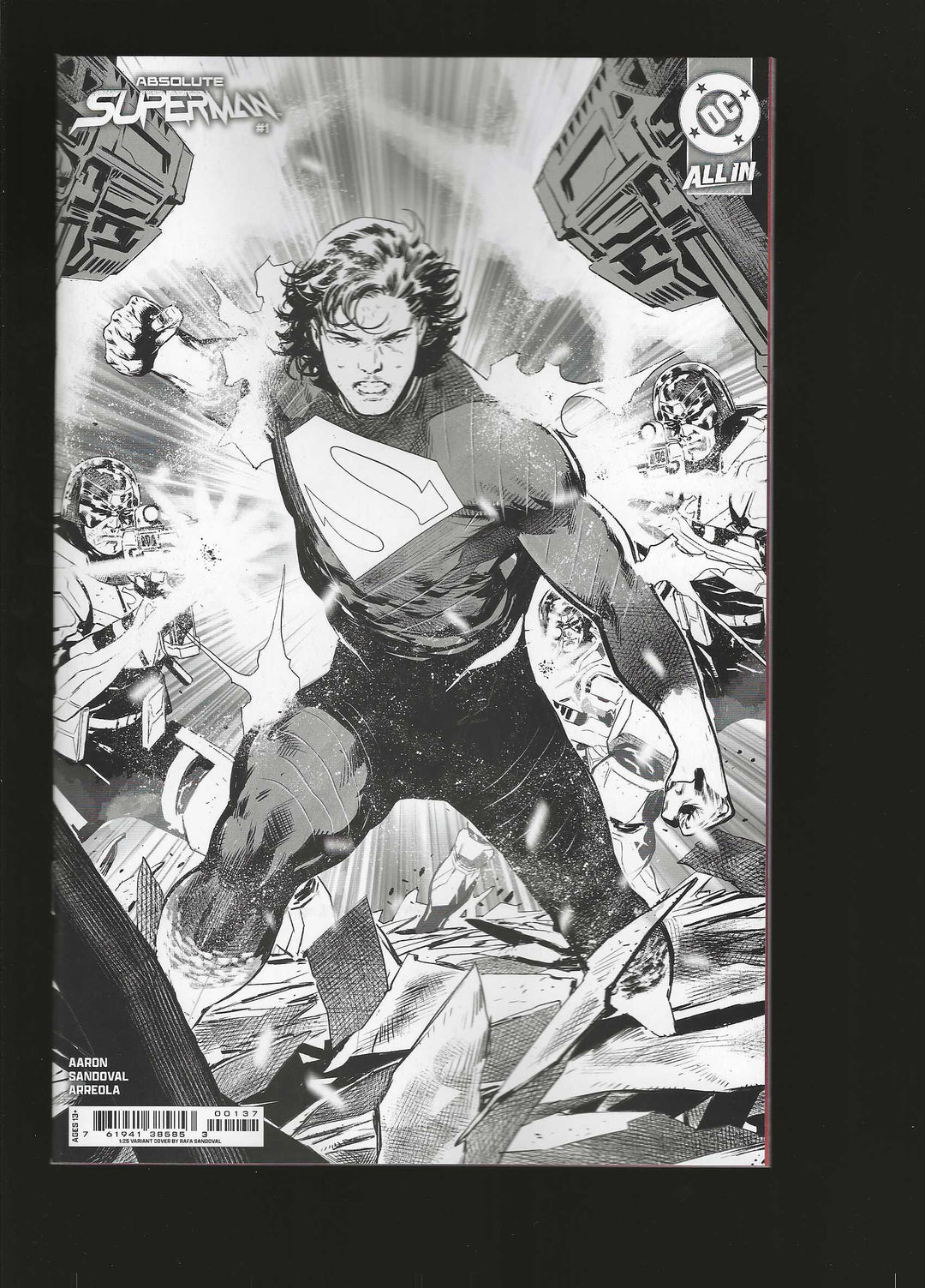 Absolute Superman #1 Variant (3rd Print) Cover B (1:25) Rafa Sandoval Inks Card Stock Variant