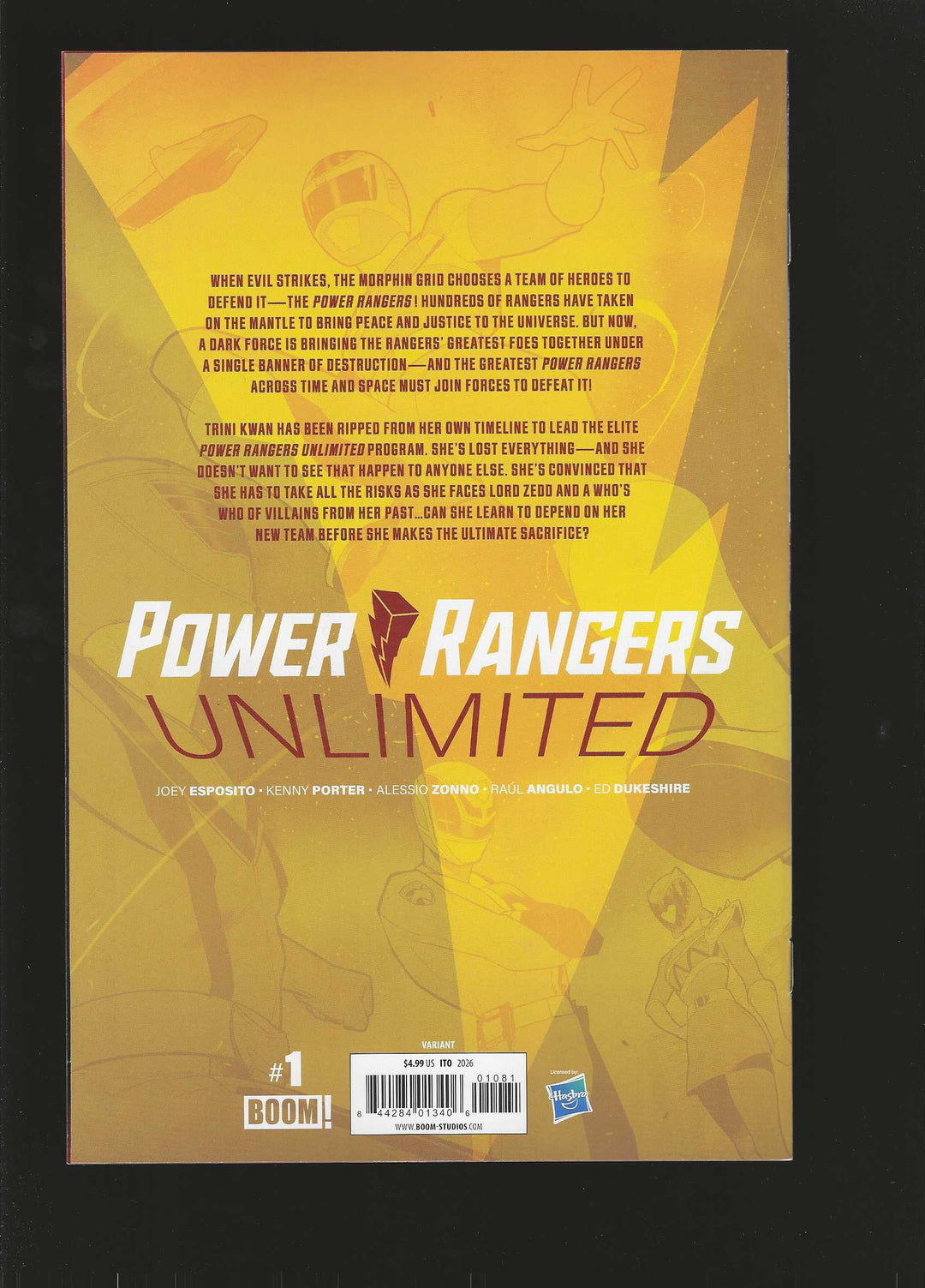 Power Rangers Unlimited #1 H 1:25 Variant Edition (Full Art, Ito)