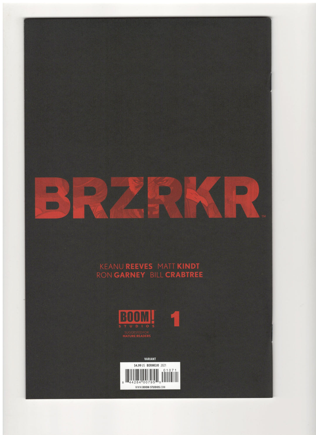 BRZRKR (Berzerker) #1 Cover G (1:25) Bermejo Variant Edition (Mature)