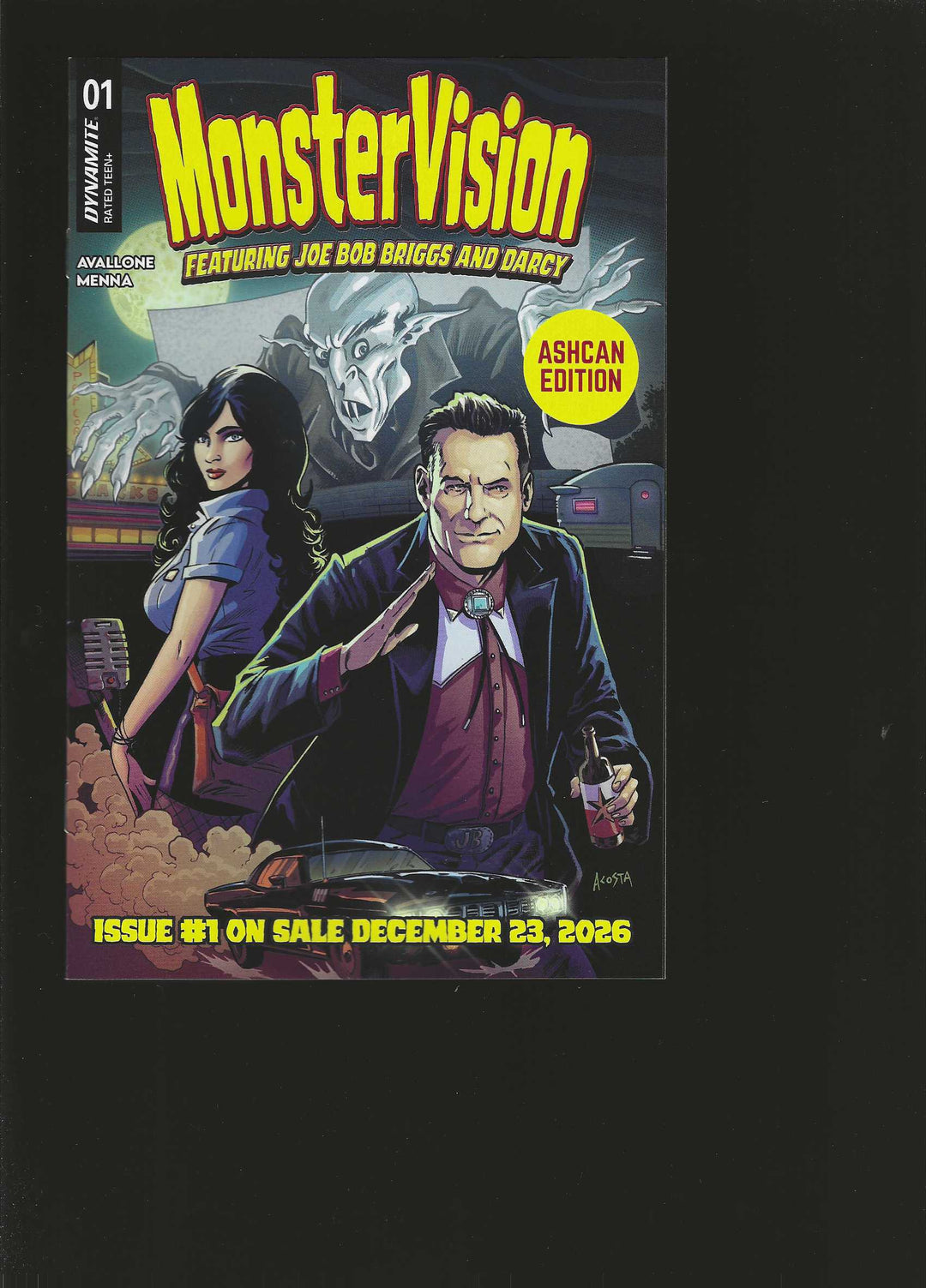 MonsterVision Feat. Joe Bob Briggs and Darcy (2026) #1 Cover A Dave Acosta Ashcan Edition <OXV-03>