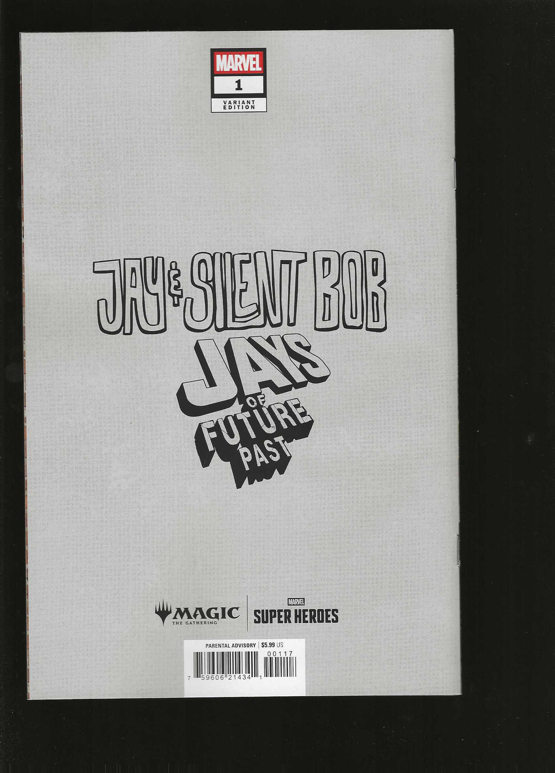 Jay & Silent Bob Jays Of Future Past #1 Variant (1:50) Classified Artist Magic The Gathering Full Art Virgin Edition