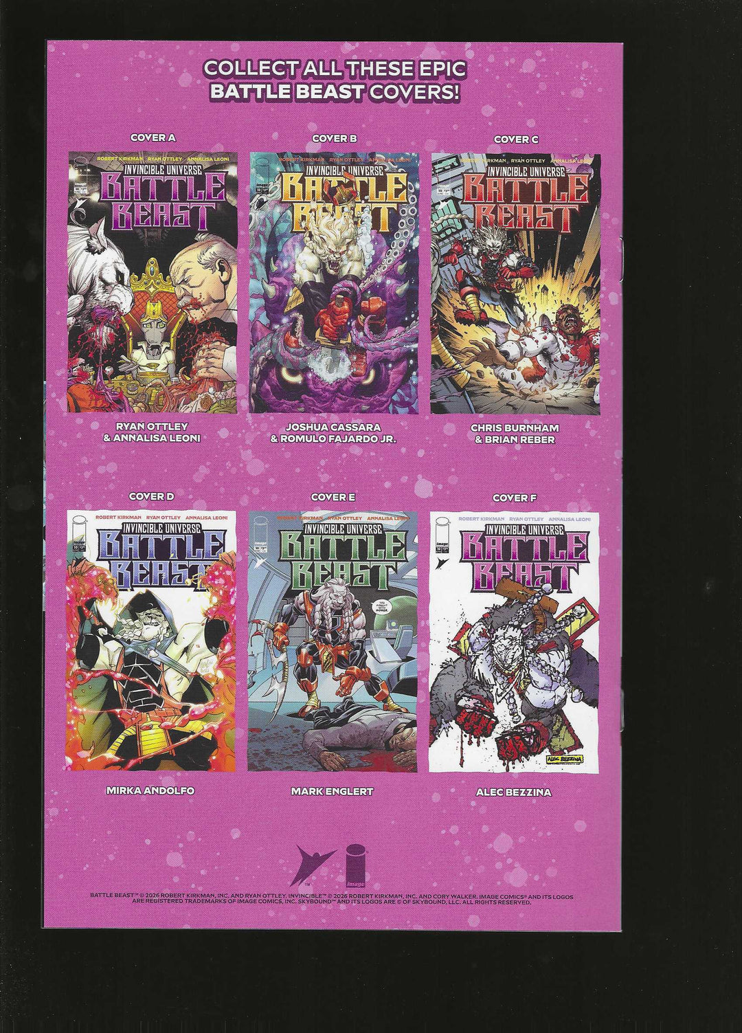 Invincible Universe Battle Beast #10 Cover F (1:100) Alec Bezzina Variant