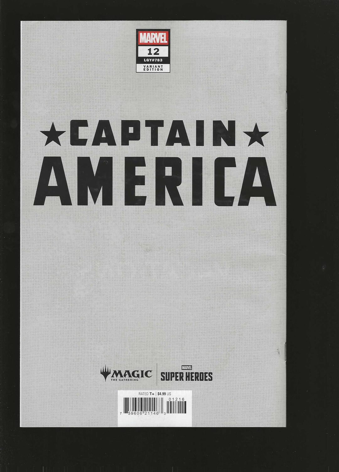 Captain America (2025) #12 [Armageddon] Variant (1:50) Mark Spears Magic The Gathering Full Art Virgin Edition