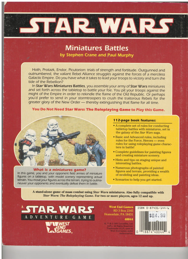 Star Wars: Miniatures Battles (1991) VG+