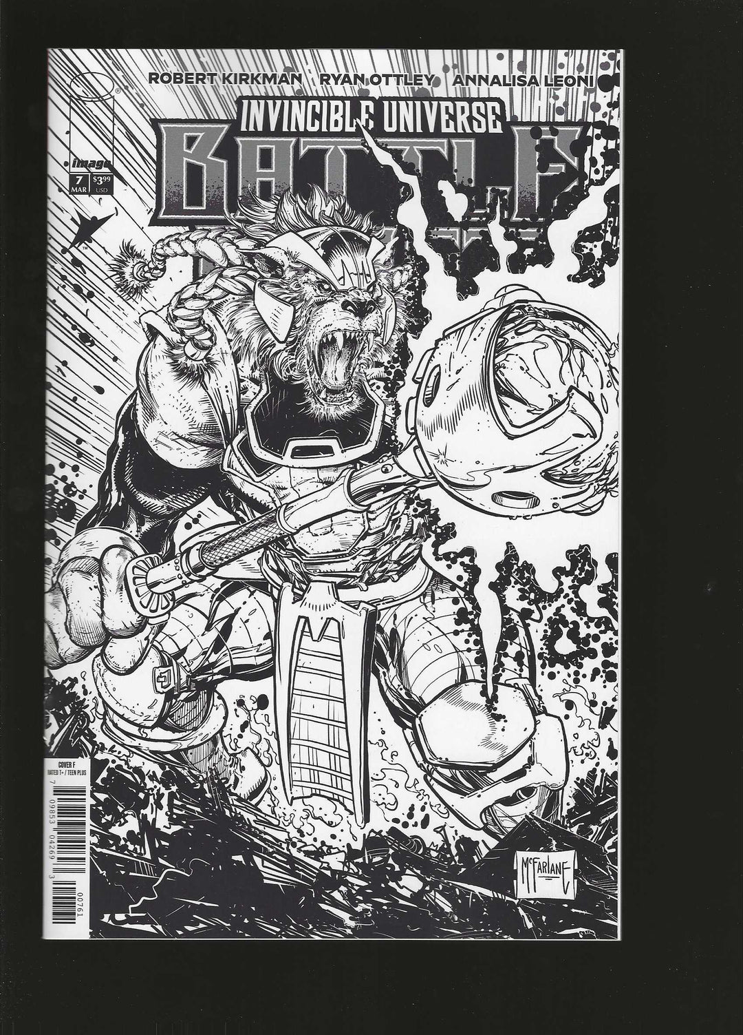 Invincible Universe Battle Beast #7 Cover F (1:75) Todd McFarlane Inks Variant
