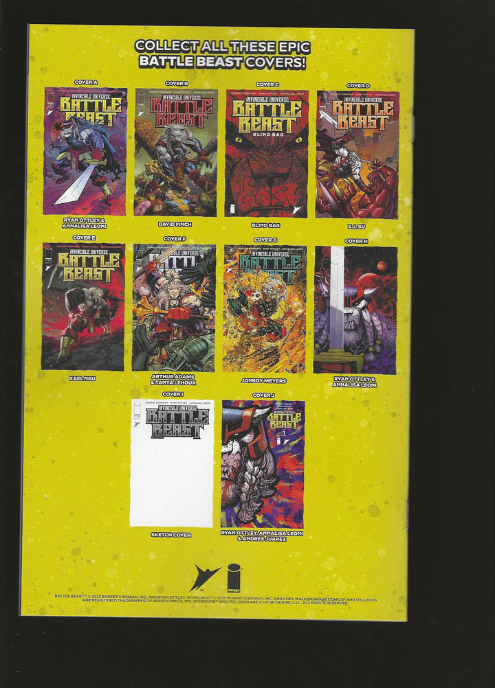 Invincible Universe Battle Beast #1 Cover D (1:10) Ej Su Variant