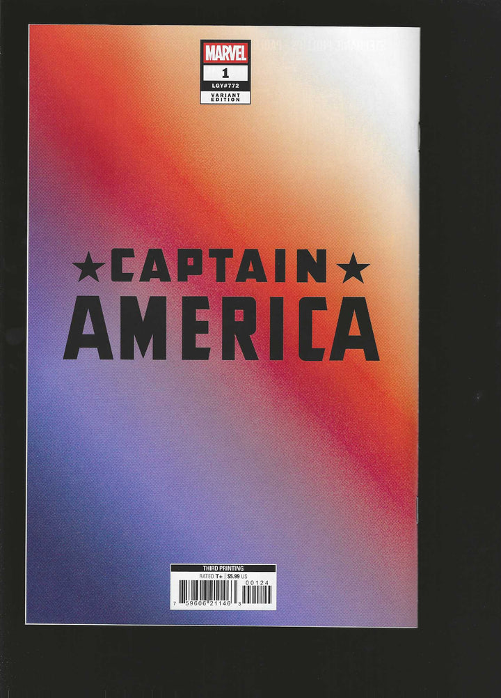 Captain America #1 3rd Printing 1:25 Valerio Schiti Virgin Variant
