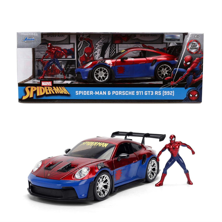 Marvel: Hollywood Rides - Porsche 911 GT3 RS (with Spider-Man Figure)