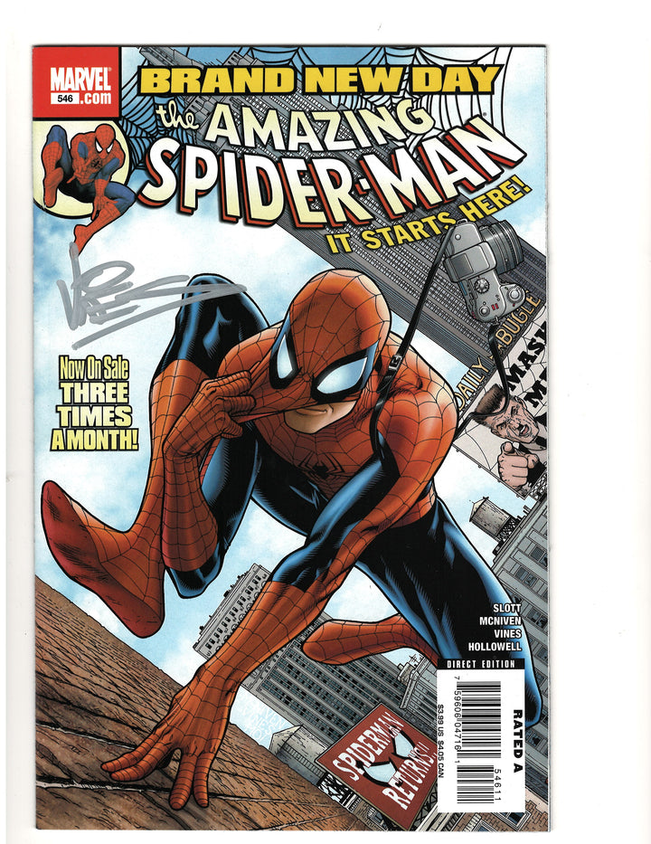 Amazing Spider-Man (1963) #546 Autographed by Inker Dexter Vines - 1st Full Appearance of Mister Negative OXV-03