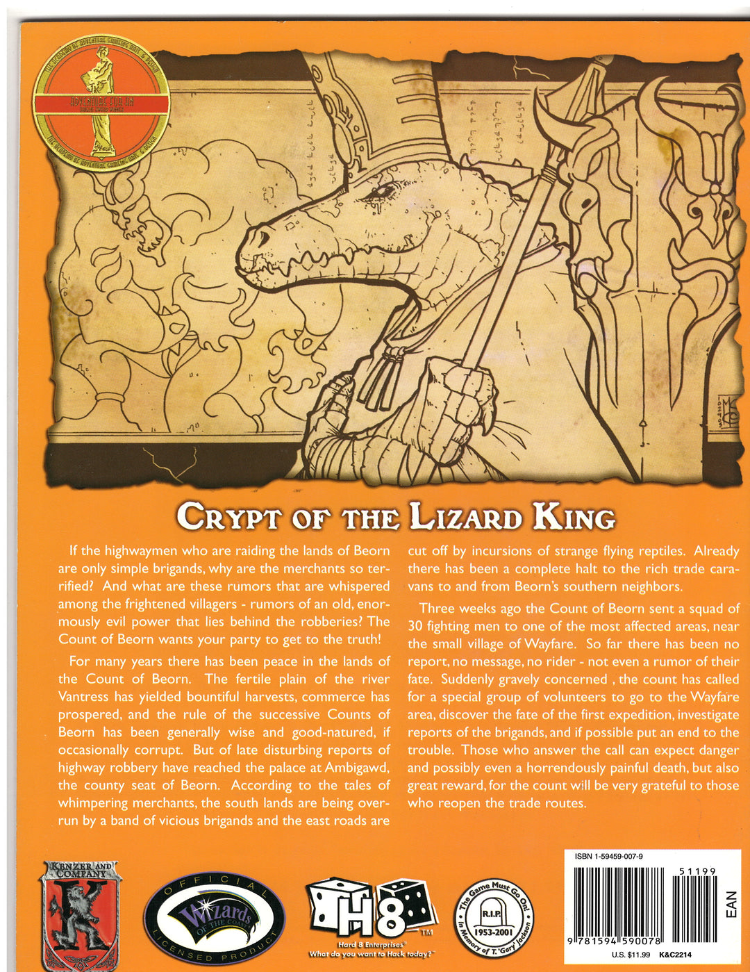 Crypt of the Lizard King (2004) - A HackMaster Adventure