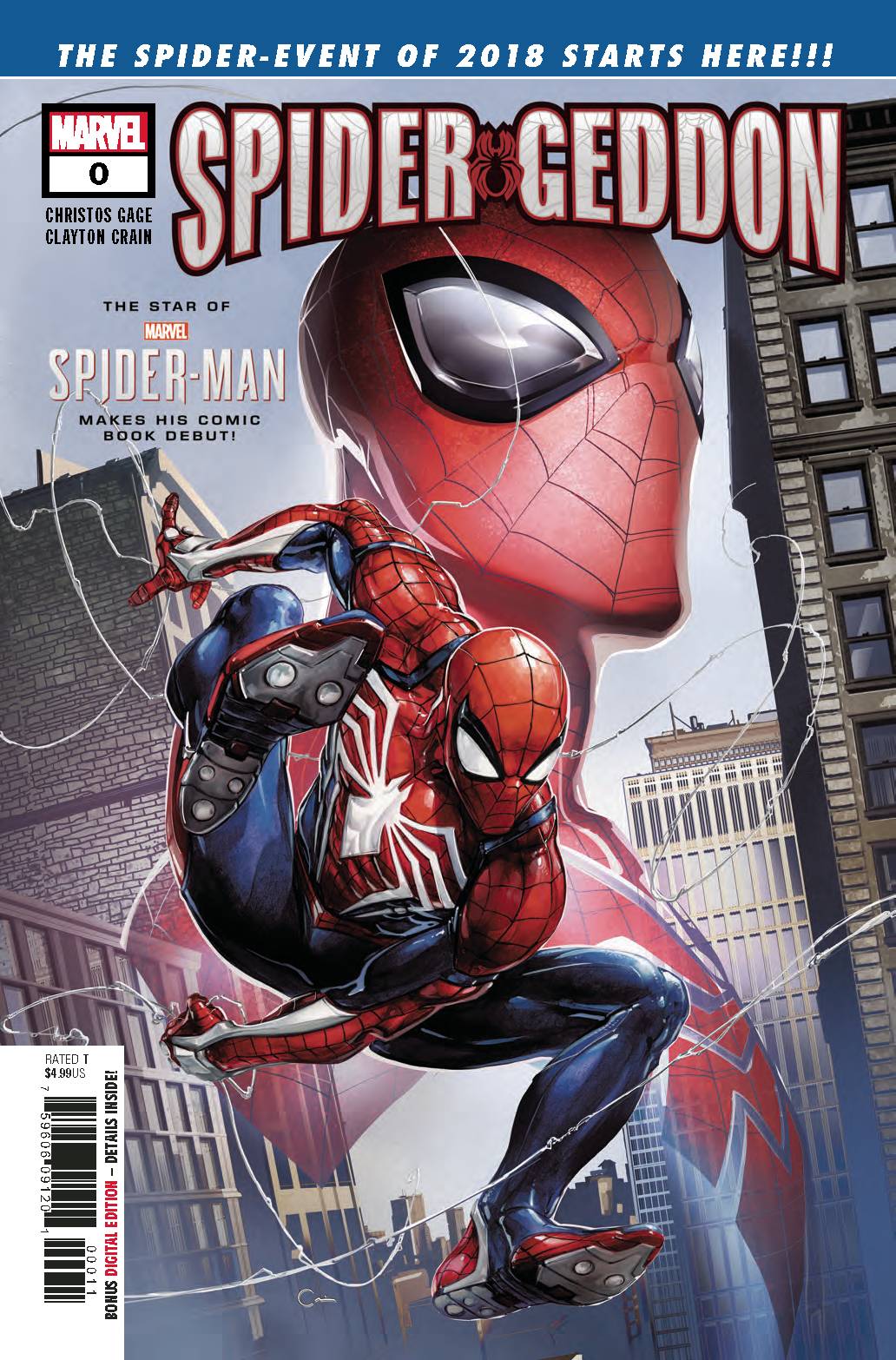 Spider-Geddon #0 - 1st Full Appearance of the PS4 Peter Parker/Spider-Man in a Comic OXV-02