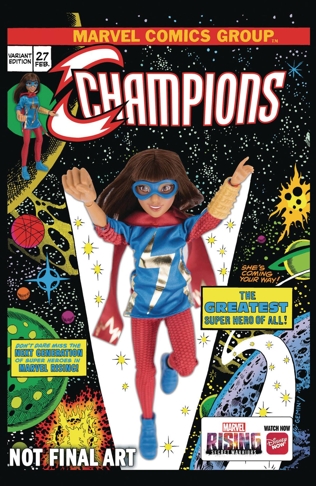 Champions (2016) #27 Marvel Rising Action Doll Variant <BINS>