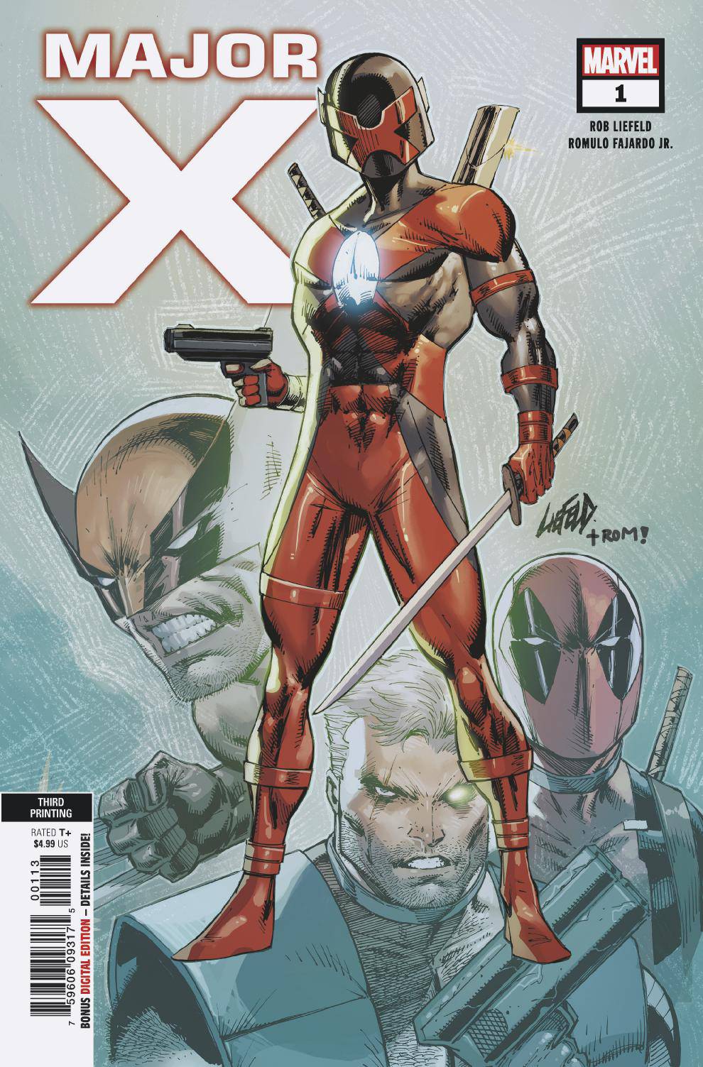 Major X #1 (Of 6) 3rd Printing Liefeld Variant