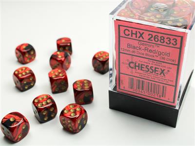 Chessex Gemini 12MM D6 Dice Block Set (36 Dice)