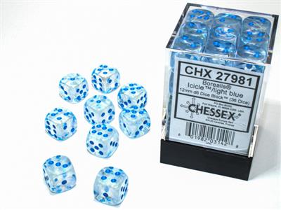 Chessex Gemini 12MM D6 Dice Block Set (36 Dice)