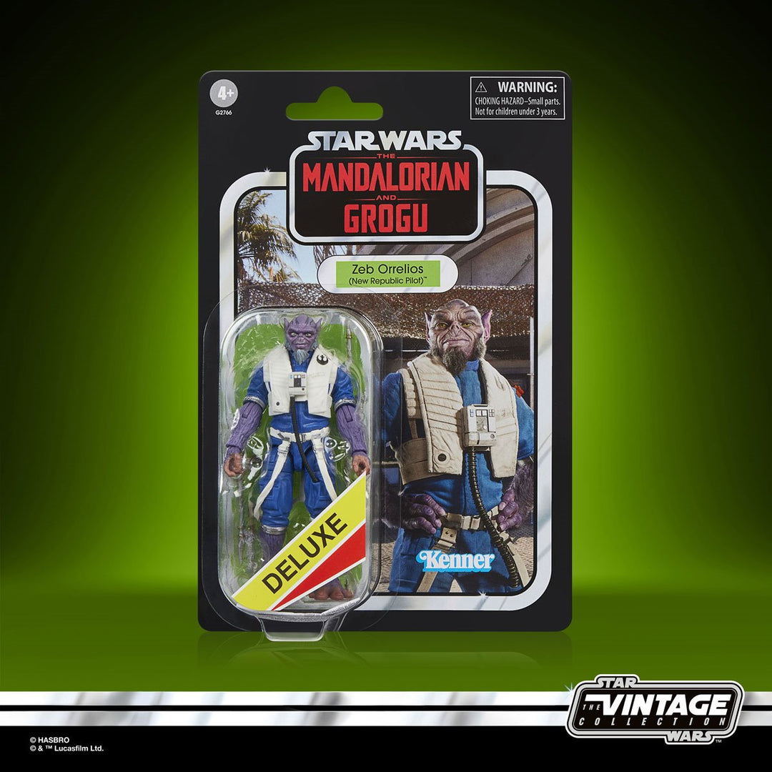 Star Wars: The Vintage Collection - Deluxe Zeb Orrelios (New Republic Pilot) 3 3/4-Inch Action Figure