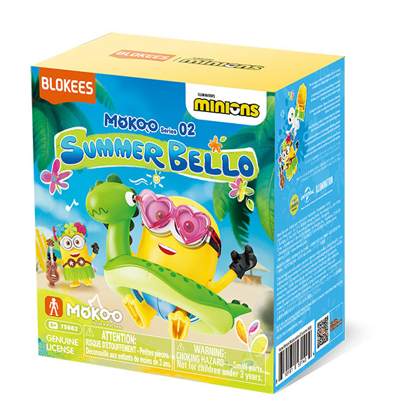 Minions Blokees: Mokoo Model Kit-Series 02 'Summer Bello' Single Blind Box (1)