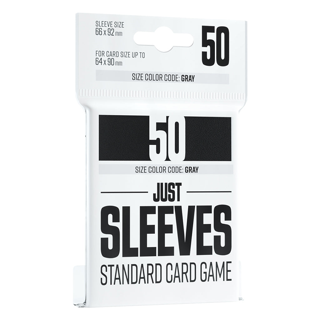 Just Sleeves: Pack of 50 Clear Standard Card Sleeves for Board Game and Card Games