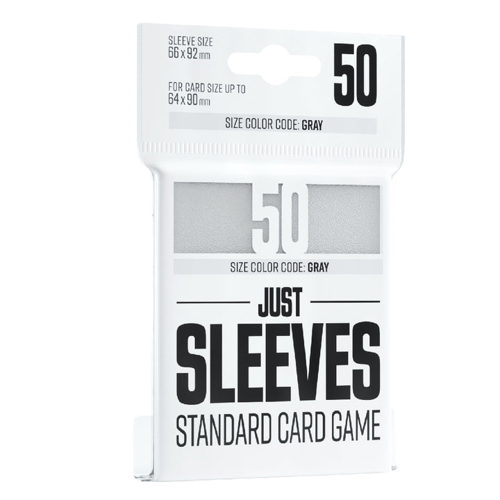 Just Sleeves: Pack of 50 Clear Standard Card Sleeves for Board Game and Card Games