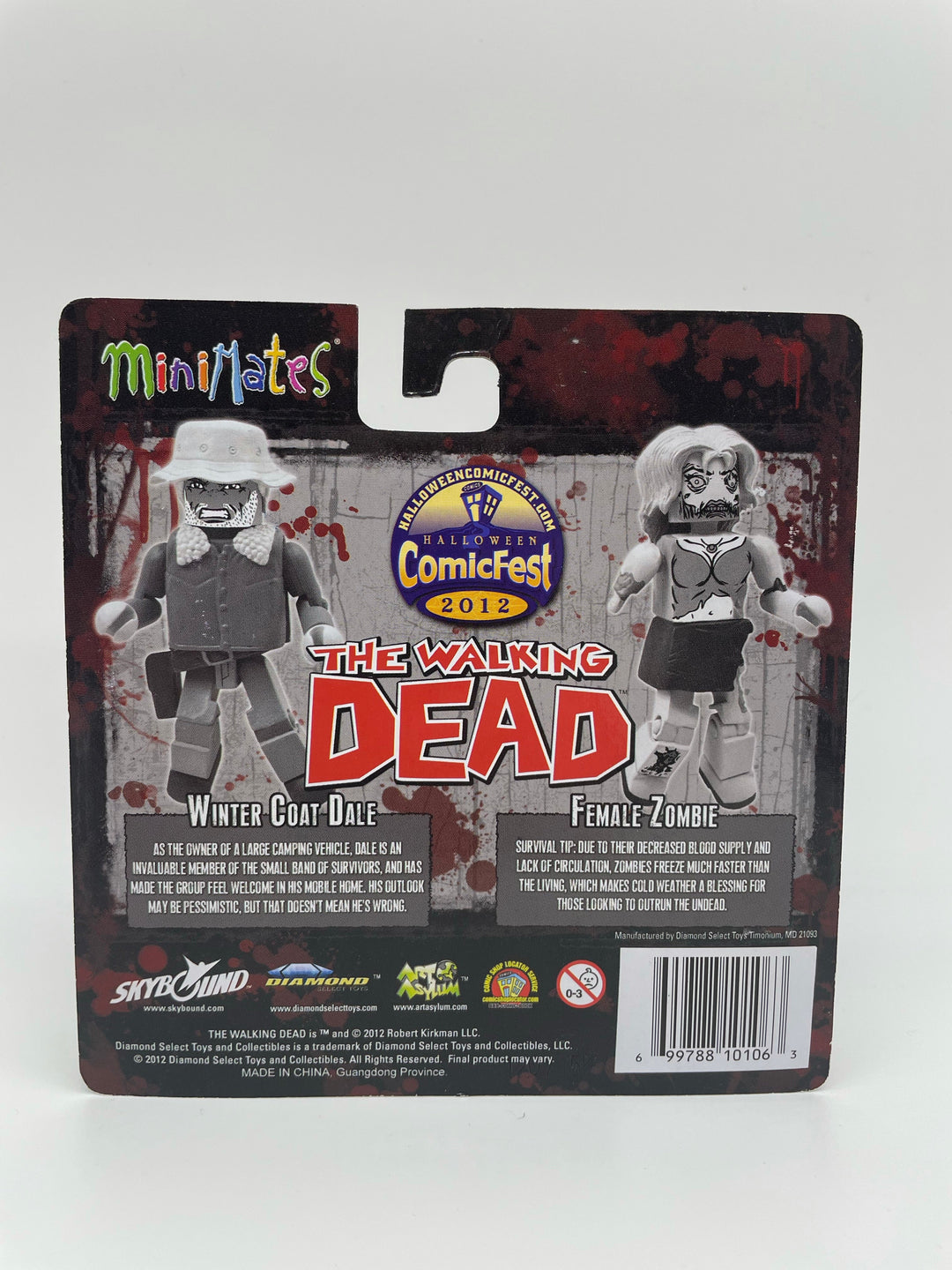 Walking Dead Winter Coat Dale & Female Zombie Minimates Figure Set