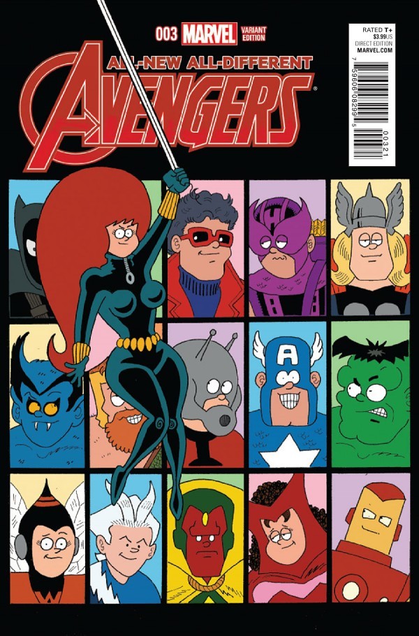 All New Different Avengers (2016) #3 Fred Hembeck Variant (1:10) <BIB02>