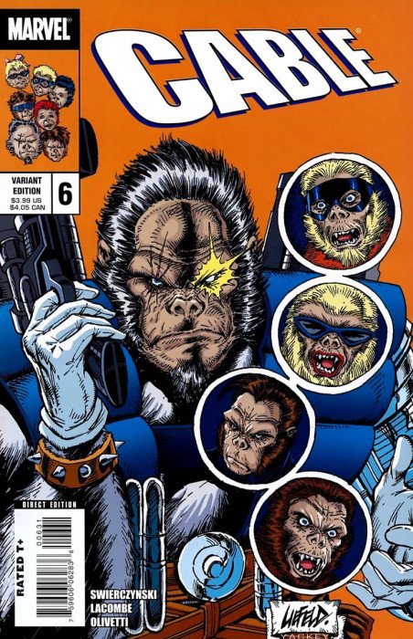 Cable (2008) #6 Liefeld Monkey Variant (1:10) <BINS>