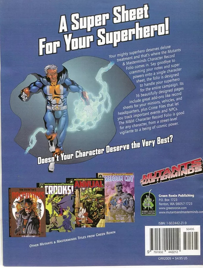 Mutants & Masterminds: Character Record Folio (1st Edition) (2004)