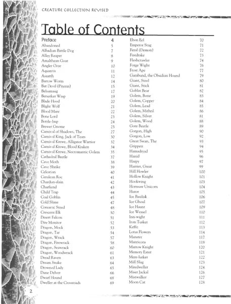 Creature Collection Revised (2003)