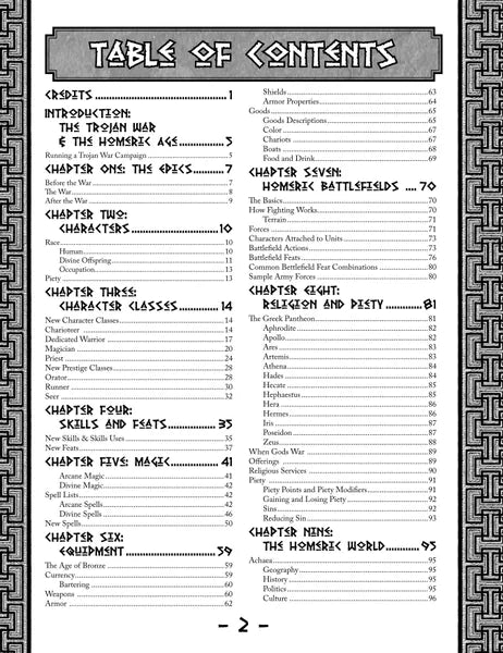 Trojan War: Roleplaying in the Age of Homeric Adventure (2004)