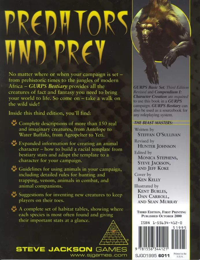 GURPS Bestiary (Third Edition) (2000)