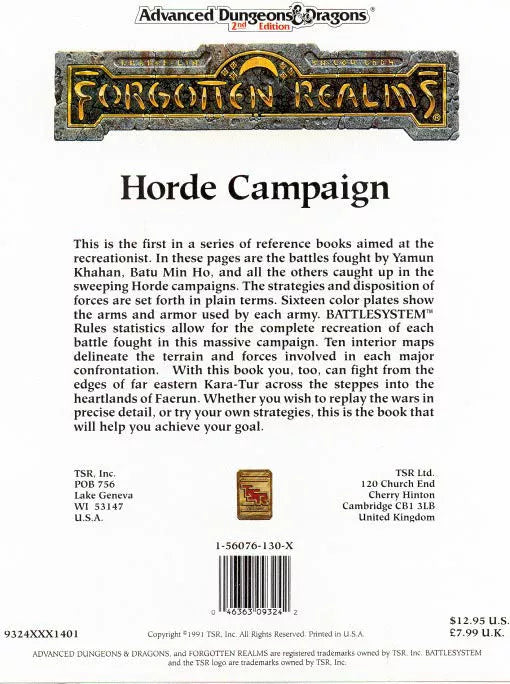 D&D: Forgotten Realms: Horde Campaign (1991)