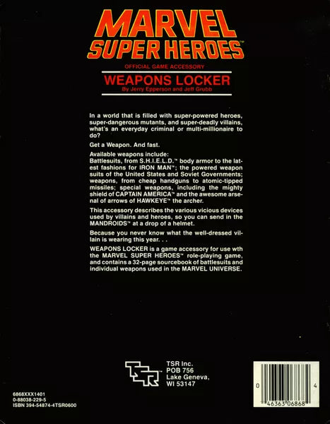 Marvel Super Heroes: Weapons Locker (1985)