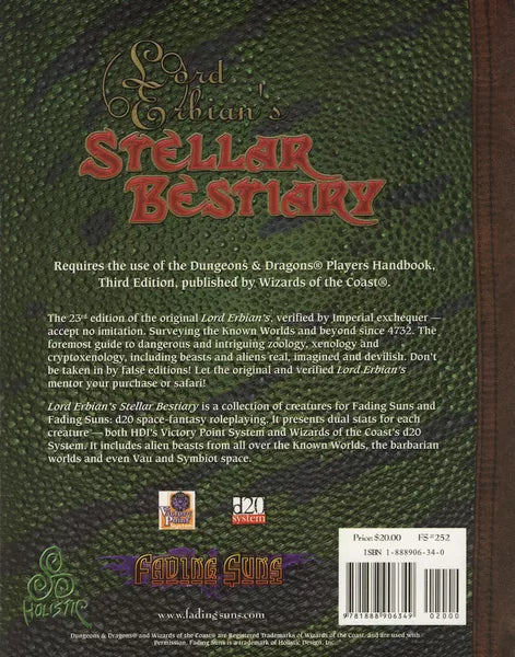 Lord Erbian's Stellar Bestiary (2002) TPB NM-