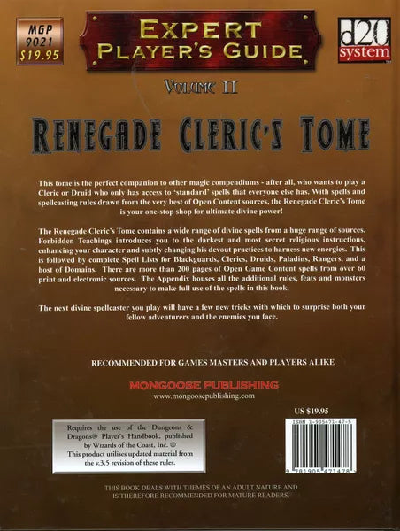 Expert Player's Guide Volume II: Renegade Cleric's Tome (2006)