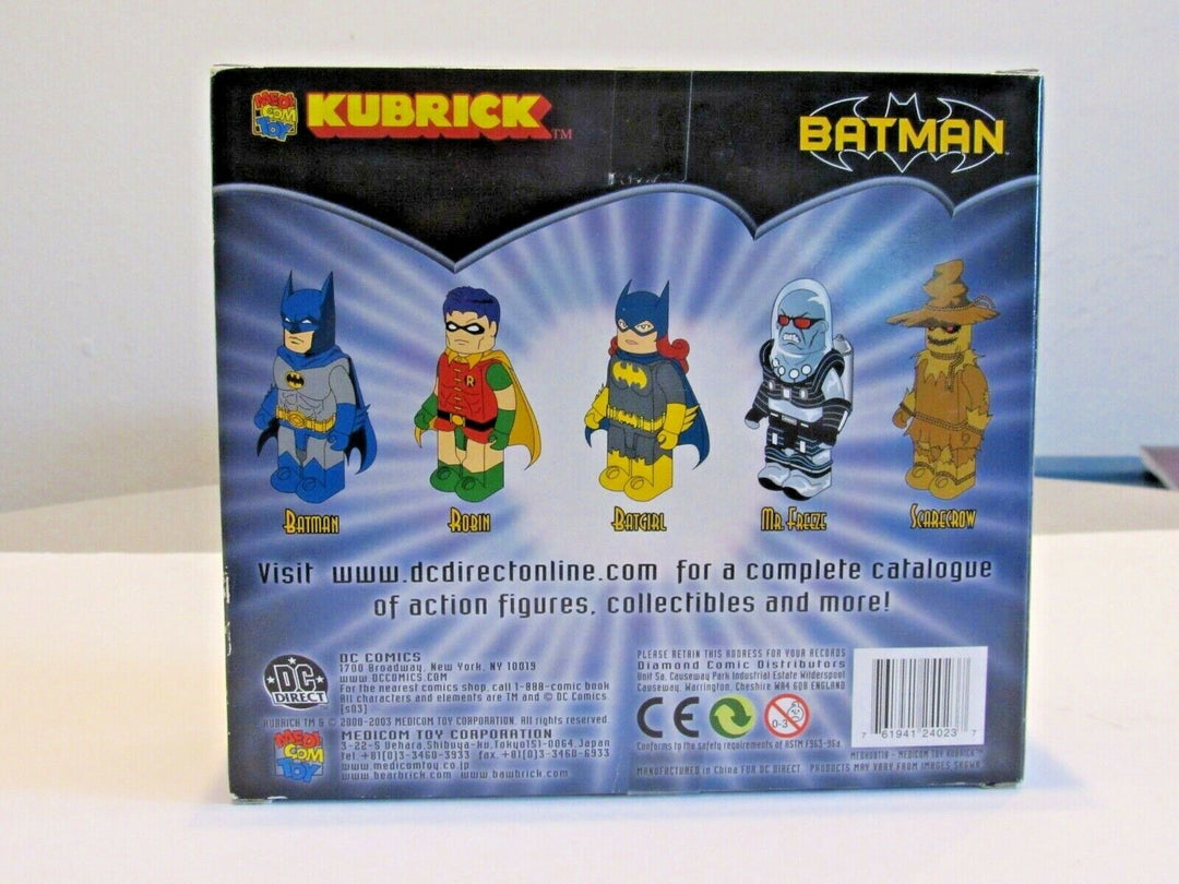 Batman DC Direct Exclusive 100% Kubrick Set by MEDICOM Robin Batgirl Scarecrow