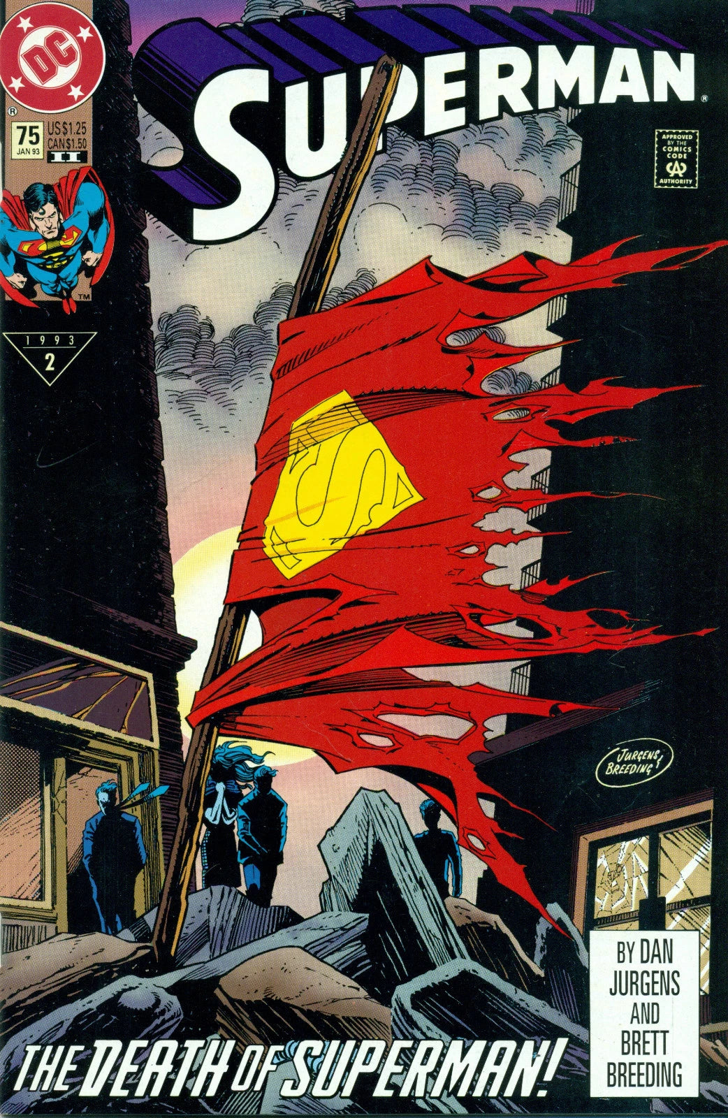 Superman (1987) #75 Variant (2nd Print) <C-BINS>
